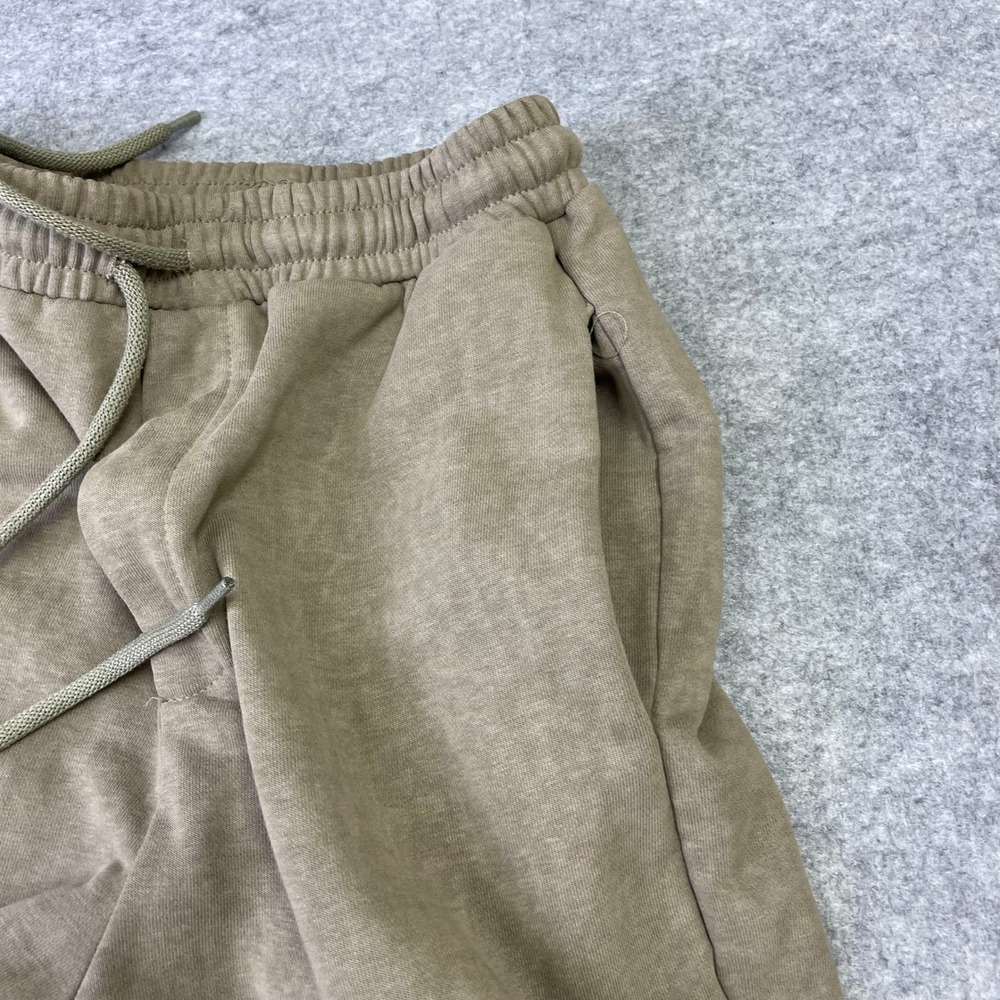 Mii Design By Korea Cargo Sweatpants S Wide Leg Joggers Olive Tan - Picture 5 of 16